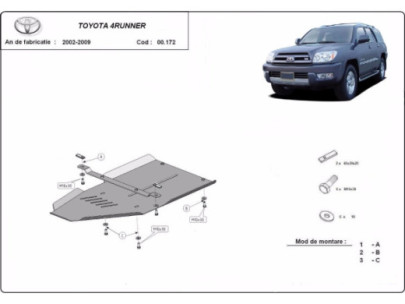 Stahl Unterfahrschutz für Treibstofftank Toyota Hilux (2004-2015) EANToyota 2