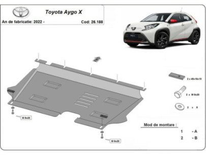 Stahl Unterfahrschutz für Motor Toyota Aygo X (2022-2026) EAN 2