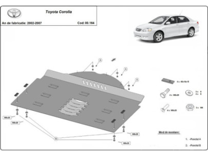 Stahl Unterfahrschutz für Motor Toyota Auris (2007-2012) EANToyota 2