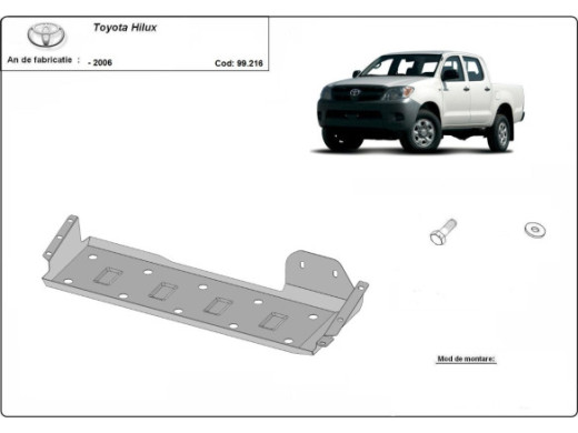 Stahl Unterfahrschutz für Treibstofftank Toyota Hilux (2000-2004) EANToyota Hilux