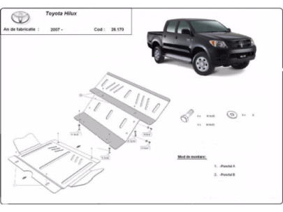 Stahl Unterfahrschutz für Motor, Kühler Toyota Hilux (2004-2015) EANToyota Hilux 2