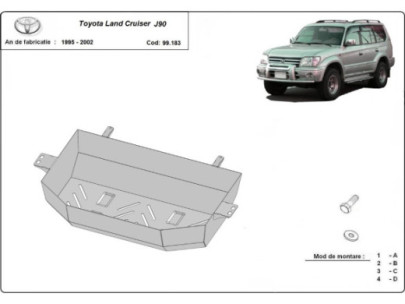 Stahl Unterfahrschutz für Motor Toyota Land Cruiser 150 (2009-2023) EANToyota Land Cruiser 2