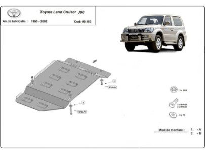 Stahl Unterfahrschutz für Motor Toyota Land Cruiser 150 (2009-2023) EANToyota Land Cruiser