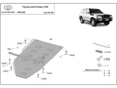 Stahl Unterfahrschutz für Motor Toyota Land Cruiser 150 (2009-2023) EANToyota Land Cruiser 2