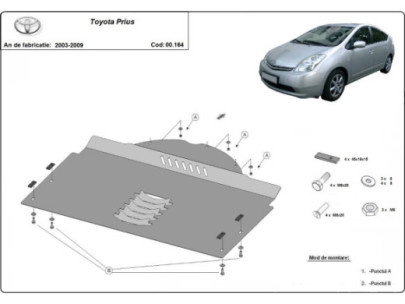 Stahl Unterfahrschutz für Katalysator Toyota Auris (2007-2012) EANToyota