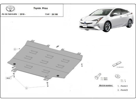 Stahl Unterfahrschutz für Motor Toyota Prius (2016-2022) EANToyota Prius