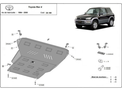 Stahl Unterfahrschutz für Motor Toyota RAV 4 diesel (2006-2013) EANToyota RAV 4 2