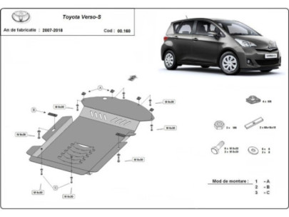 Stahl Unterfahrschutz für Motor Toyota Auris (2007-2012) EANToyota 2