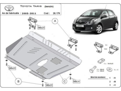 Stahl Unterfahrschutz für Motor Toyota Yaris Cross XP210 (2021-2026) EANToyota Yaris