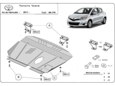 Stahl Unterfahrschutz für Motor Toyota Yaris Cross XP210 (2021-2026) EANToyota Yaris