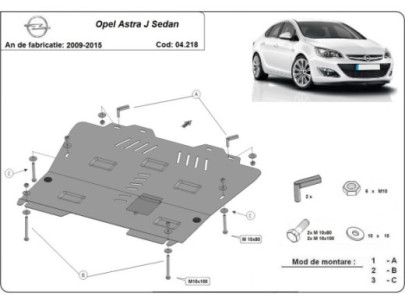 Stahl Unterfahrschutz für Motor Opel Astra L (2021-2026) EANOpel Astra 2