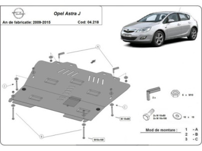 Stahl Unterfahrschutz für Motor Opel Astra L (2021-2026) EANOpel Astra 2