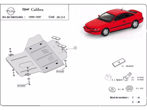 Stahl Unterfahrschutz für Motor Opel Calibra (1990-1997) EANOpel Calibra