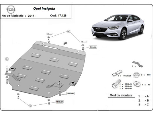 Stahl Unterfahrschutz für Motor Opel Insignia B (2017-2026) EANOpel Insignia