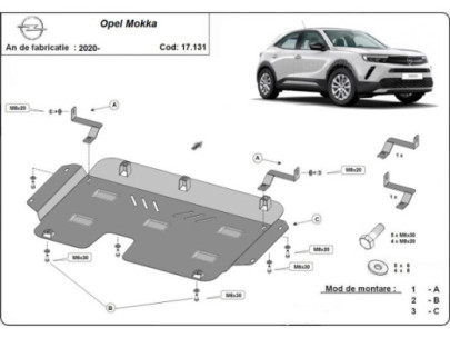 Stahl Unterfahrschutz für Motor Opel Vivaro (2014-2019) EANOpel 2