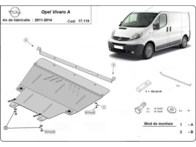 Stahl Unterfahrschutz für Motor Opel Vivaro (2019-2026) EANOpel Vivaro 2