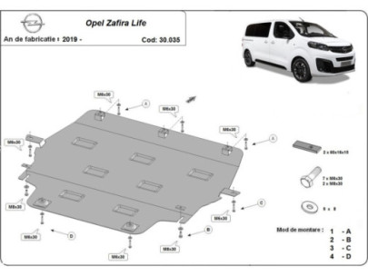 Stahl Unterfahrschutz für Motor Opel Vivaro (2014-2019) EANOpel 2
