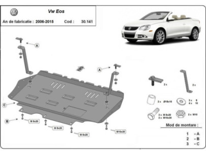 Stahl Unterfahrschutz für Motor Volkswagen Sharan (2010-2022) EANVolkswagen 2