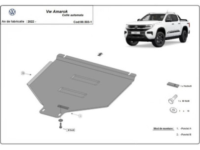Stahl Unterfahrschutz für Getriebe, Differential Volkswagen Amarok - V6 automat (2016-2022) EANVolkswagen Amarok