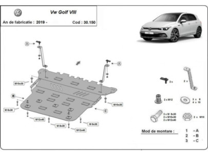 Stahl Unterfahrschutz für Getriebe VW Touareg (2018-2026) EANVolkswagen