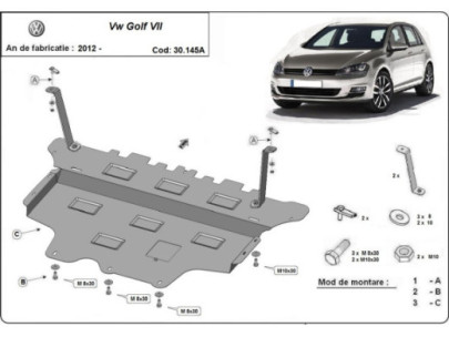 Stahl Unterfahrschutz für Motor Volkswagen Sharan (1999-2010) EANVolkswagen 2