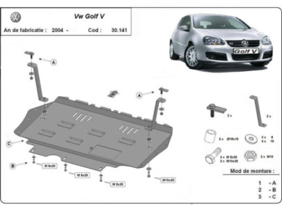 Stahl Unterfahrschutz für Motor VW Passat B5 (1997-2000) EANVolkswagen 2