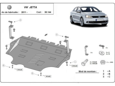 Stahl Unterfahrschutz für Motor VW Passat B5, B5.5 (2001-2004) EANVolkswagen 2