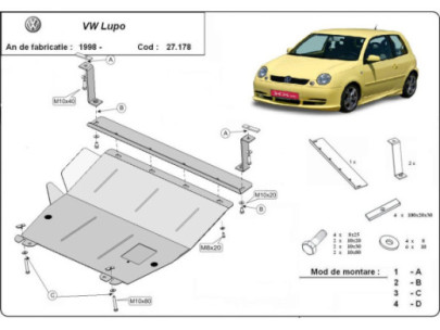 Stahl Unterfahrschutz für Motor VW Eos (2006-2015) EANVolkswagen