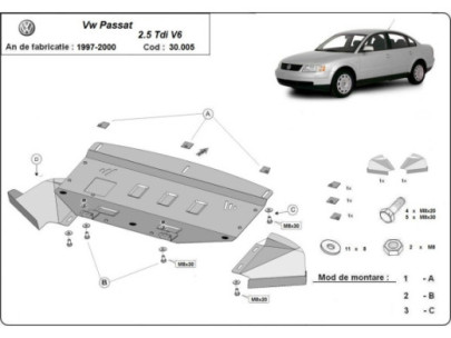 Stahl Unterfahrschutz für Motor Volkswagen Sharan (2010-2022) EANVolkswagen 2