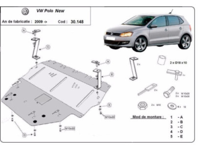 Stahl Unterfahrschutz für Motor Volkswagen Sharan (1999-2010) EANVolkswagen 2