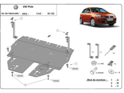 Stahl Unterfahrschutz für Motor VW Polo - diesel (2002-2009) EANVolkswagen Polo 2