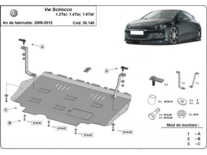 Stahl Unterfahrschutz für Motor Vw Polo (6R) Diesel (2009-2017) EANVolkswagen