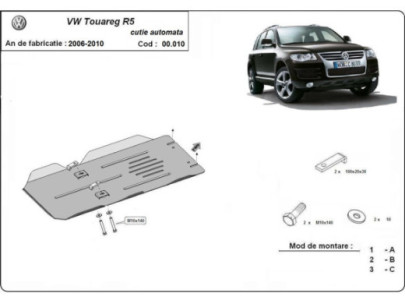Stahl Unterfahrschutz für Getriebe VW Touareg 7L (2003-2006) EANVolkswagen Touareg 2