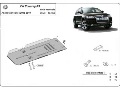 Stahl Unterfahrschutz für Getriebe VW Touareg 7L (2003-2006) EANVolkswagen Touareg