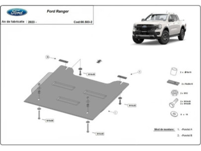 Stahl Unterfahrschutz für Kühler Ford Ranger (2023-2026) EANFord Ranger