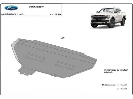 Stahl Unterfahrschutz für Kühler Ford Ranger (2023-2026) EANFord Ranger