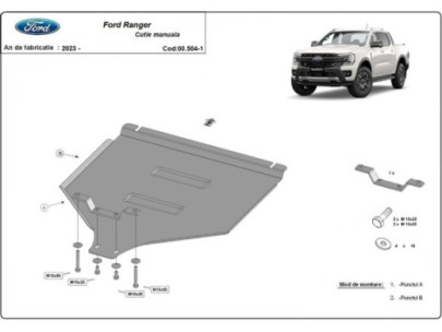 Stahl Unterfahrschutz für Kühler Ford Ranger (2023-2026) EANFord Ranger