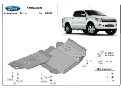 Stahl Unterfahrschutz für Kühler Ford Ranger (2023-2026) EANFord Ranger 2