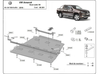 Stahl Unterfahrschutz für Motor Volkswagen Caddy (1991-2003) EANVolkswagen