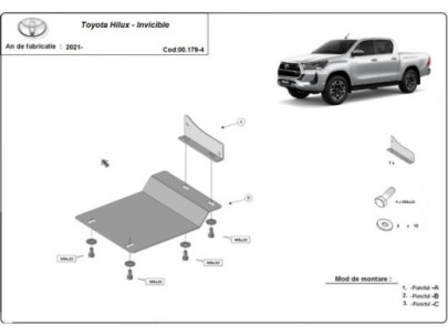 Stahl Unterfahrschutz für Motor Toyota Auris (2007-2012) EANToyota