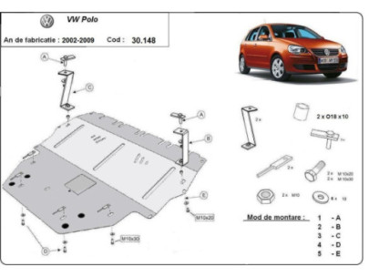Stahl Unterfahrschutz für Motor Volkswagen Sharan (2010-2022) EANVolkswagen 2