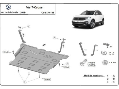 Stahl Unterfahrschutz für Motor Volkswagen Transporter T7 Van (2023-2026) EANVolkswagen 2