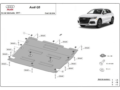 Stahl Unterfahrschutz für Motor Audi A3 (2020-2026) EANAudi 2