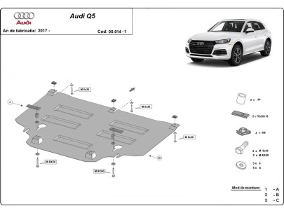 Stahl Unterfahrschutz für Motor Audi Q5 (2008-2017) EANAudi Q5 2