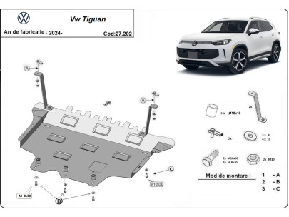 Stahl Unterfahrschutz für Getriebe VW Touareg (2018-2026) EANVolkswagen