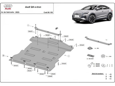 Stahl Unterfahrschutz für Getriebe Audi A4 B9 (2016-2026) EANAudi 2