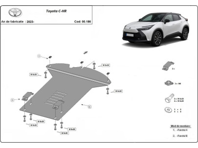 Stahl Unterfahrschutz für Motor Toyota C-HR (2023-2026) EANToyota C-HR 2