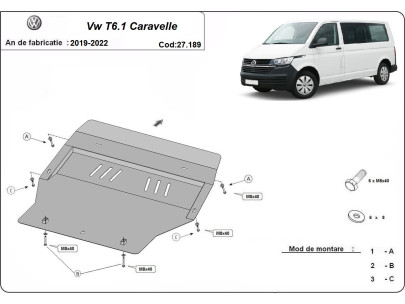 Stahl Unterfahrschutz für Motor Volkswagen Sharan (2010-2022) EANVolkswagen 2