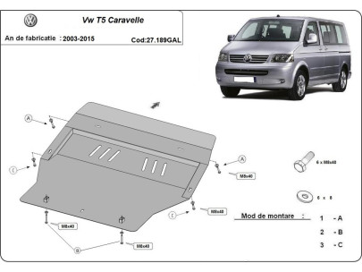 Stahl Unterfahrschutz für Getriebe VW Touareg (2018-2026) EANVolkswagen 2