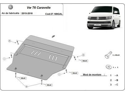 Stahl Unterfahrschutz für Getriebe VW Touareg (2018-2026) EANVolkswagen 2